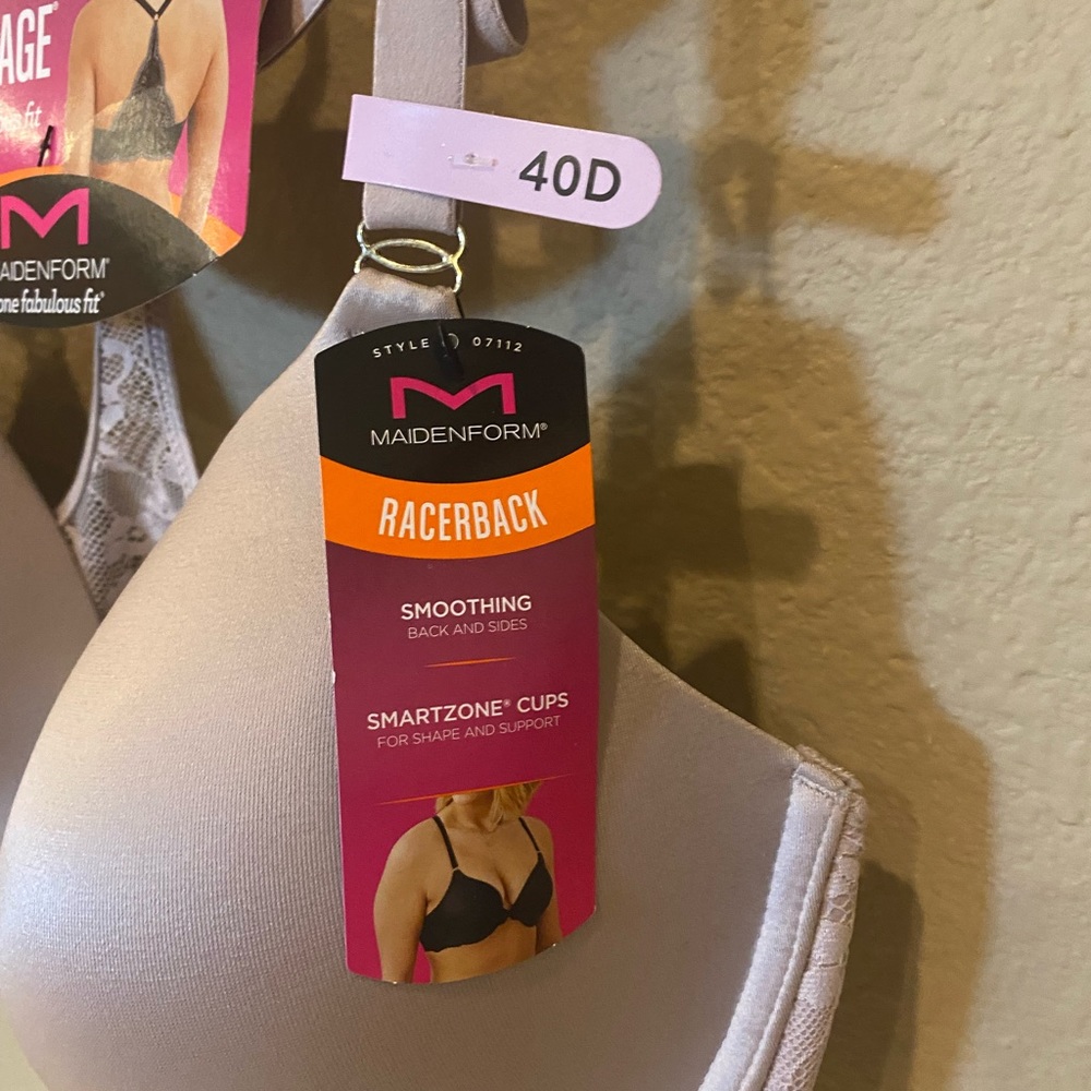 💥 SALE NWT Full Coverage Racerback Bra in Gloss / Mauve - Picture 5 of 9